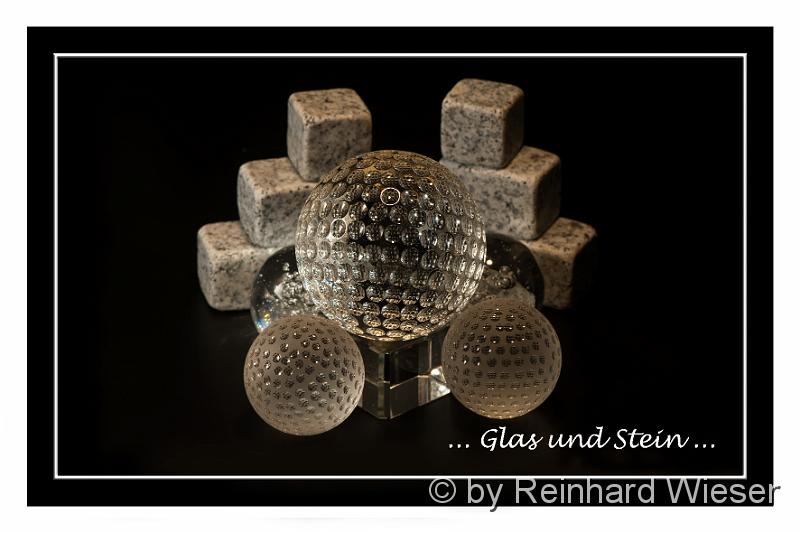 Glas Golfball_04.jpg - Gläserne Golfbälle und Granit Steine
